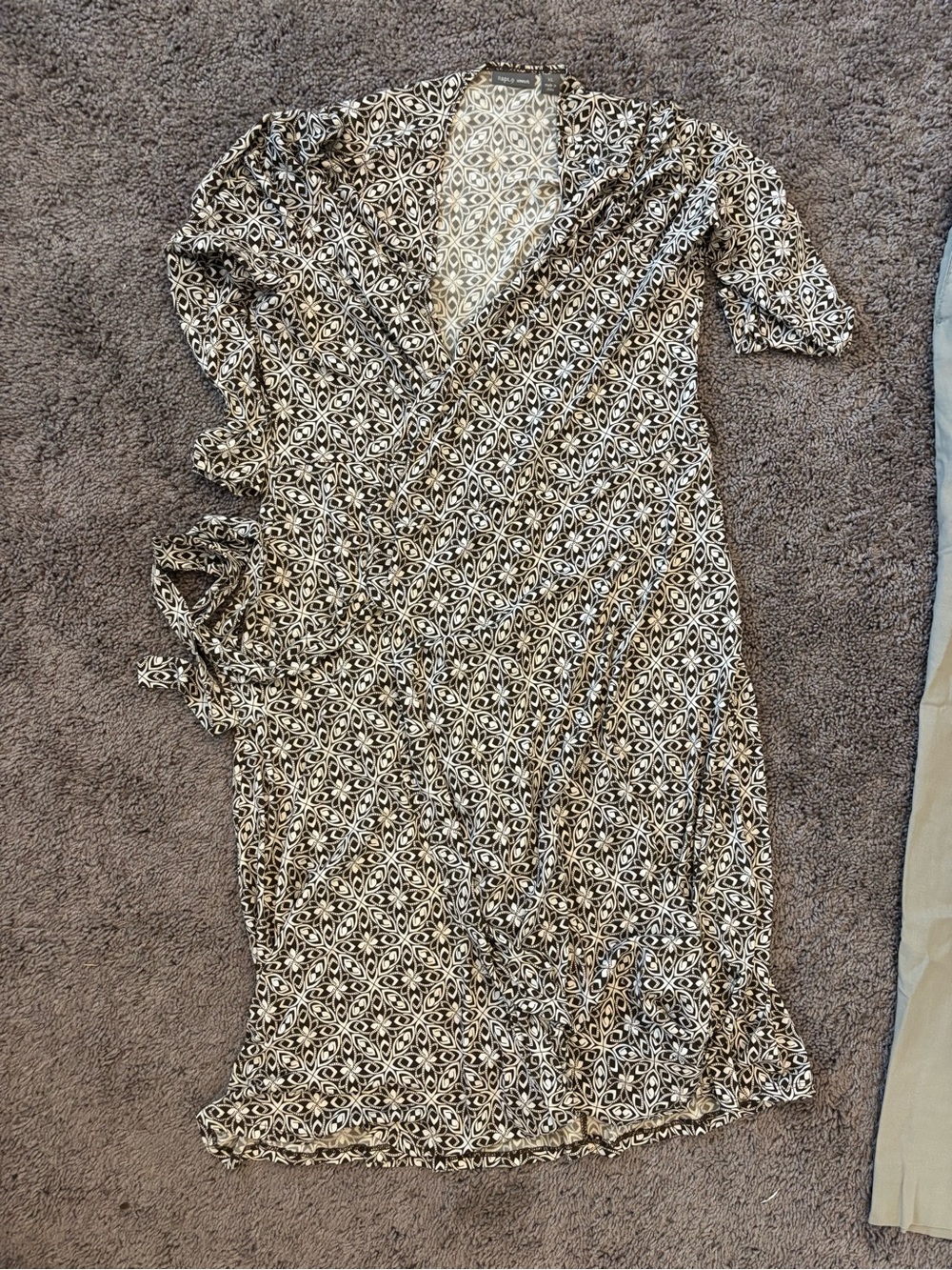 Apt. 9 Brown and cream Wrap Dress